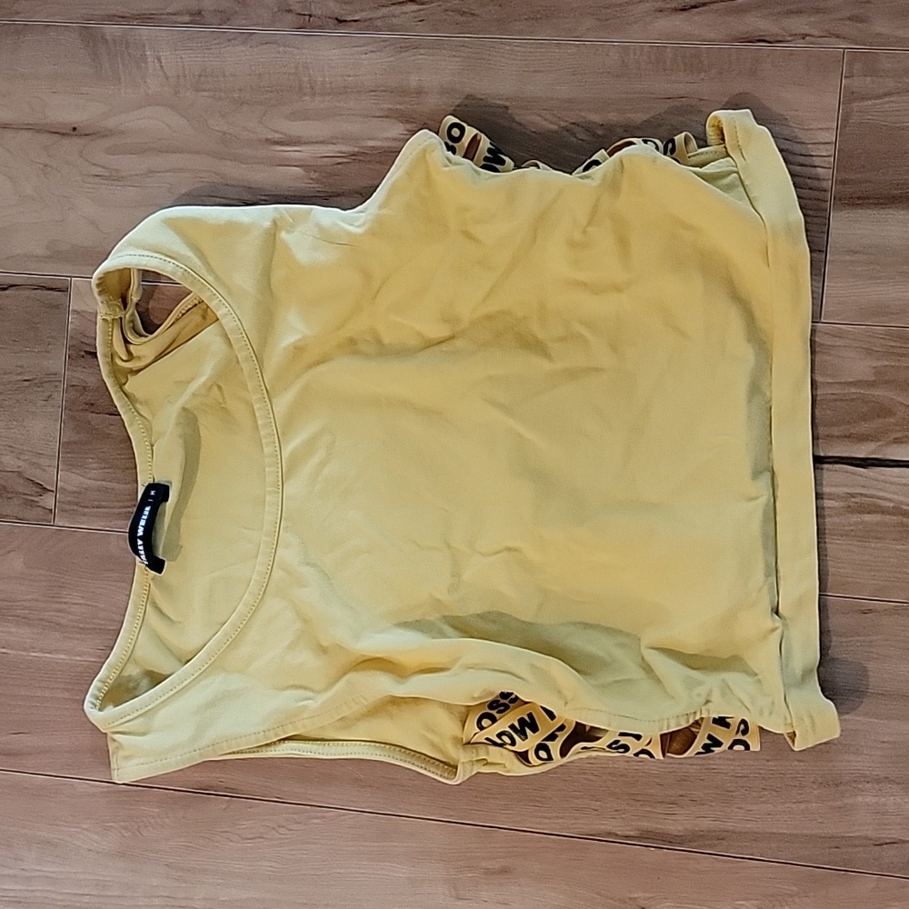 Womens yellow crop top
